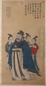 Xie An And His Concubines, After Guo Yu by Ding Guanpeng