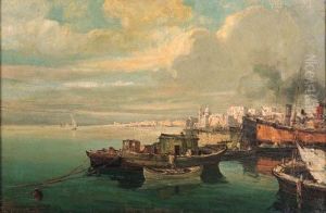 Barche Nel Golfo Di Napoli
