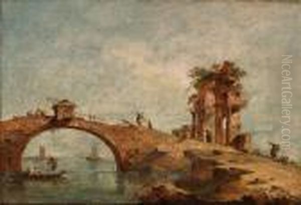 Caprice Au Pont De Pierre Dans La Lagune - view 1