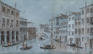 Venice, A View Of Fondamenta Sant'andrea by Giacomo Guardi