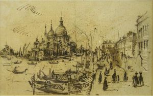 After Guardi - Two Continental Pen And Inkstudies