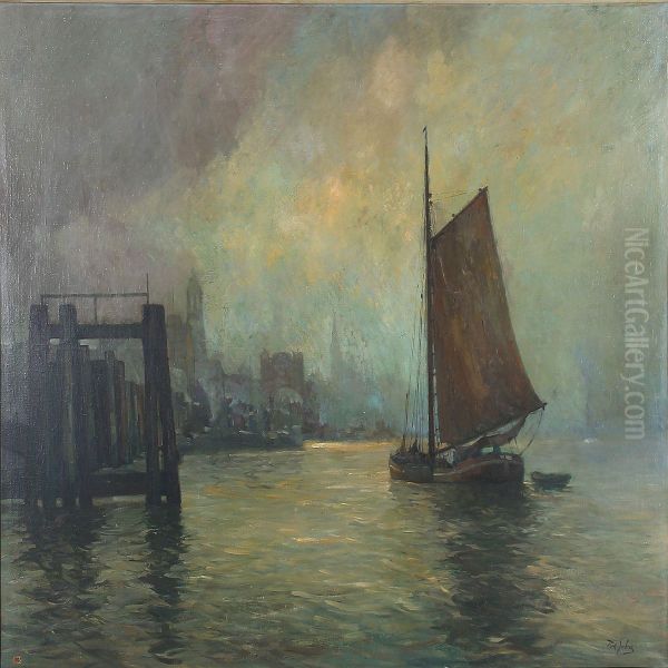 Harbour Scene From Hamburg - view 1