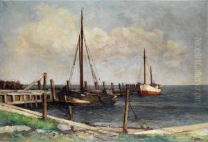 Fischerboote Am Ufer by Rudolf Guba