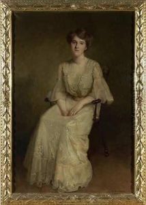 Portrait Der Anni Caspari, Geb. Lambertz, Rheinlandische Konzertsangerin by Rudolf Gudden