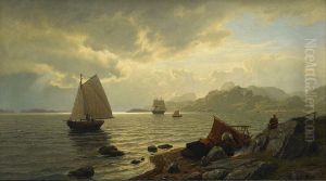 Norsk Kust by Hans Fredrik Gude