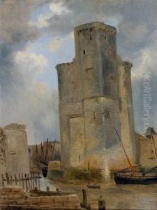 La Tour Saint-nicolas A La Rochelle by Theodore Gudin
