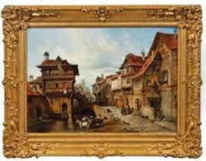 Pittoreske Strasenszenein Ulm Pittoreske Strasenszenein Ulm