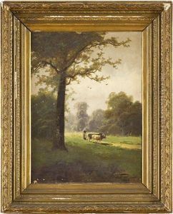 Paesaggio Con Mucche Al Pascolo by Ferdinand Joseph Gueldry