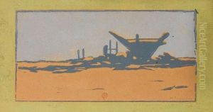 [grue Sur Un Chantier]. 1892. by Henri Charles Guerard