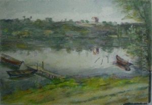 Bord De Riviere by Jeanne Guerard-Gonzales