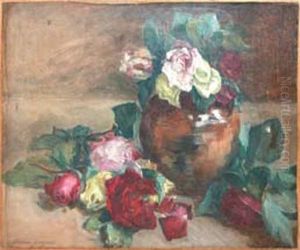 Jete Et Bouquet De Roses by Jeanne Guerard-Gonzales