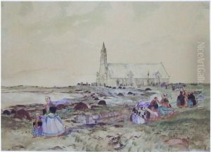 Notre Dame De La Joie, Saint Guenole Penmarc'h Apres L'office by Ernest Guerin
