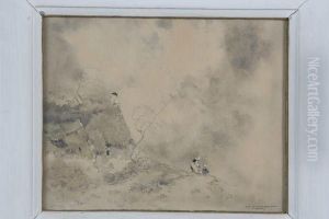 Sur La Lande Bretonne by Ernest Guerin