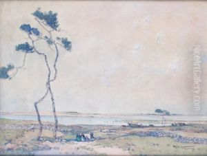Vue Animee Du Golf Du Morbihana by Ernest Guerin