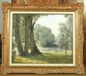 Teich Mit Schwanen. by Gabriel Guerin
