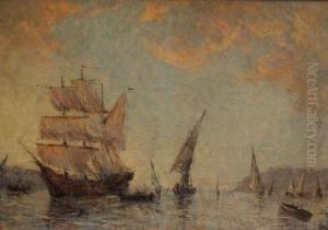 Bateaux Au Port by Andre Guerin Le Guay