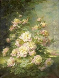 Nature Morte Au Bouquet De Pivoines by Therese Guerin