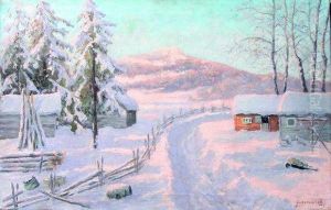 Paysage D'hiver by Mikhail Markianovitch Guermatcheff