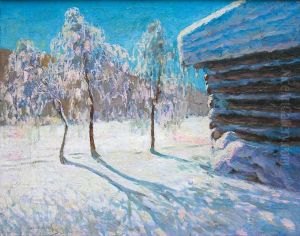 Isba Sous La Neige by Mikhail Markianovitch Guermatcheff