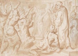 Christ Preaching by Giovanni Guerra