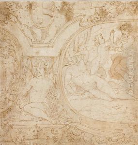 Projet De Decoration Pour La Voute Du Palais Du Cardinal Ricci by Giovanni Guerra