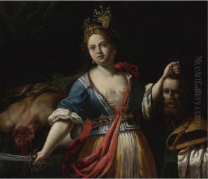 Judith With The Head Of Holofernes by Giovanni Francesco Guerrieri