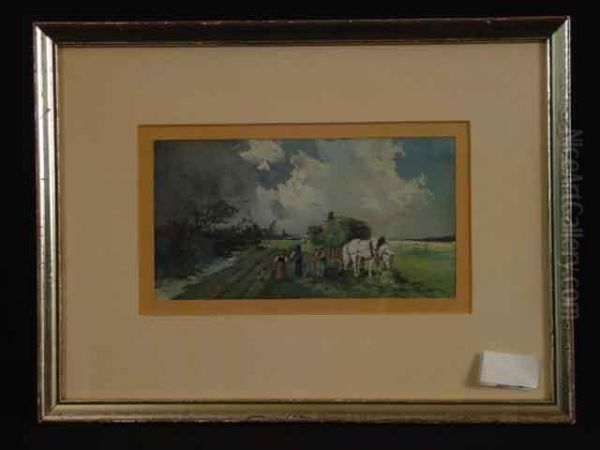 Heuernte Vor Aufziehendem Gewitter - view 1