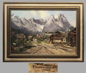 Sommerliche Gebirgslandschaft by Theodor Otto Michael Guggenberger