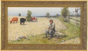 The Cowherd by Ivan Georgovich Gugunava