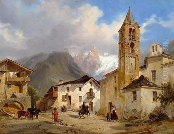 View Of A Mountain Village In Engadin - view 1