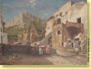Lavandieres En Espagne by Jules Guiette