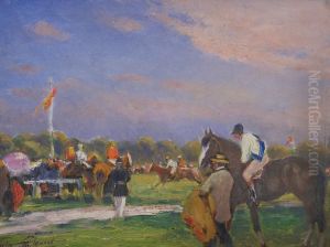 Les Preparatifs Pour La Course by Alexandre-Gaston Guignard