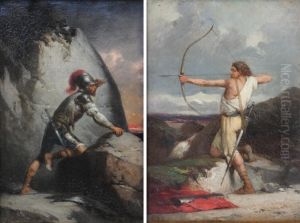 Le Tireur A L'arc; Le Guetteur by Jean Adrien Guignet