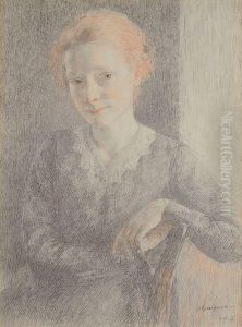 Femme Accoudee by Francois Joseph Guiguet