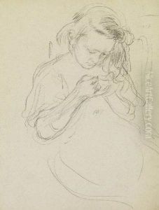 Jeune Fille by Francois Joseph Guiguet