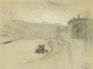 Bord De Riviere by Francois Joseph Guiguet