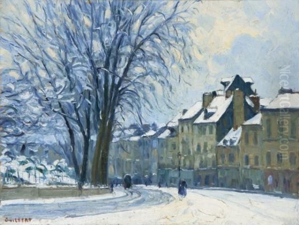 Coin De Rouen Sous La Neige - view 1