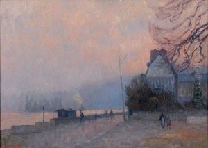 Le Crepuscule A Croisset by Narcisse Guilbert