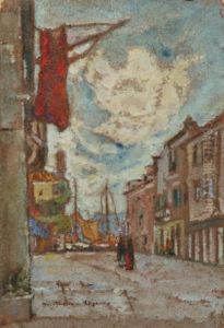 La Rue Animee A Venise by Roger Guillaume
