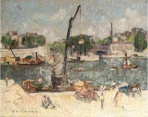 Dechargement A Quai by Victor Guillaume