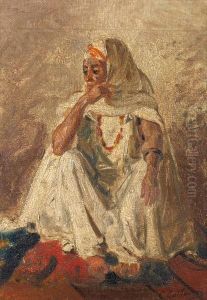 Jeune Orientale Assise by Gustave Achille Guillaumet