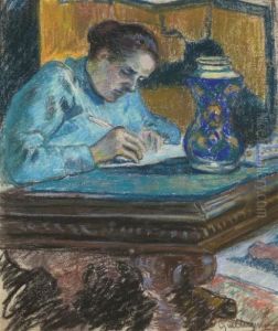 Madame Guillaumin Ecrivant by Armand Guillaumin