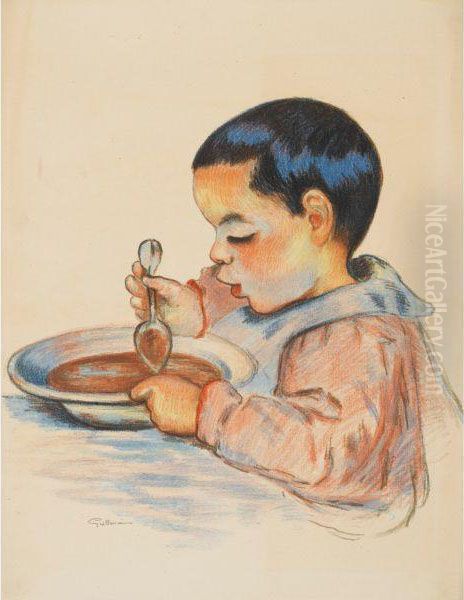 Portrait D'armand, Ou Enfant Mangeant Sa Soupe - view 1