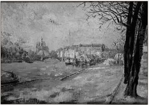 La Seine, Quai De La Rapee, Fevrier 1930 by Armand, Fils Guillaumin