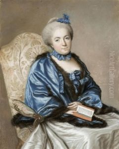 Portrait Of A Noble Lady In Blue, Probably Madame Polier Portrait Of A Noble Lady In Blue, Probably Madame Polier