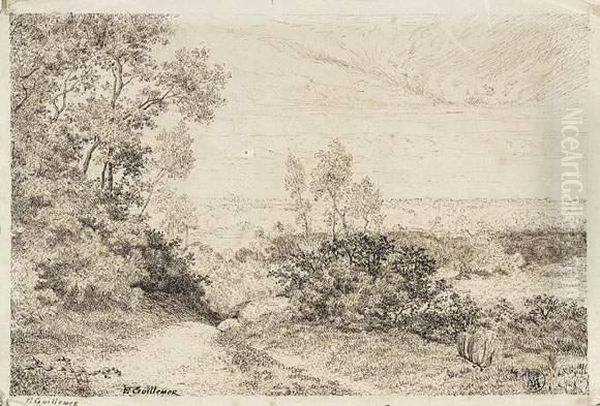 Paysage A Barbizon. - view 1
