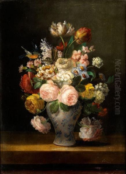 Bunter Strauss In Franzosischer Vase - view 1