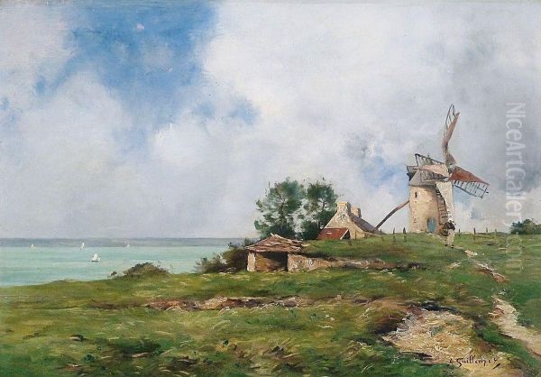 Promeneusepres Dun Moulin A Vent En Bord De Mer En Bretagne - view 1