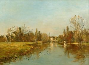 Au Bord De La Riviere by Jean Baptiste Antoine Guillemet