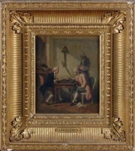 Joueurs D'echecs by Alexandre Marie Guillemin